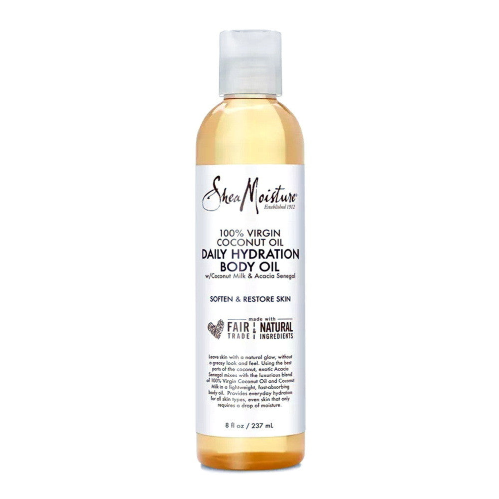 Shea Moisture Daily Hydration Body Oil, Virgin Coconut Oil For Dry Skin, 8 Oz